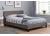 4ft Small Double Berlinda Grey Fabric upholstered bed frame 5